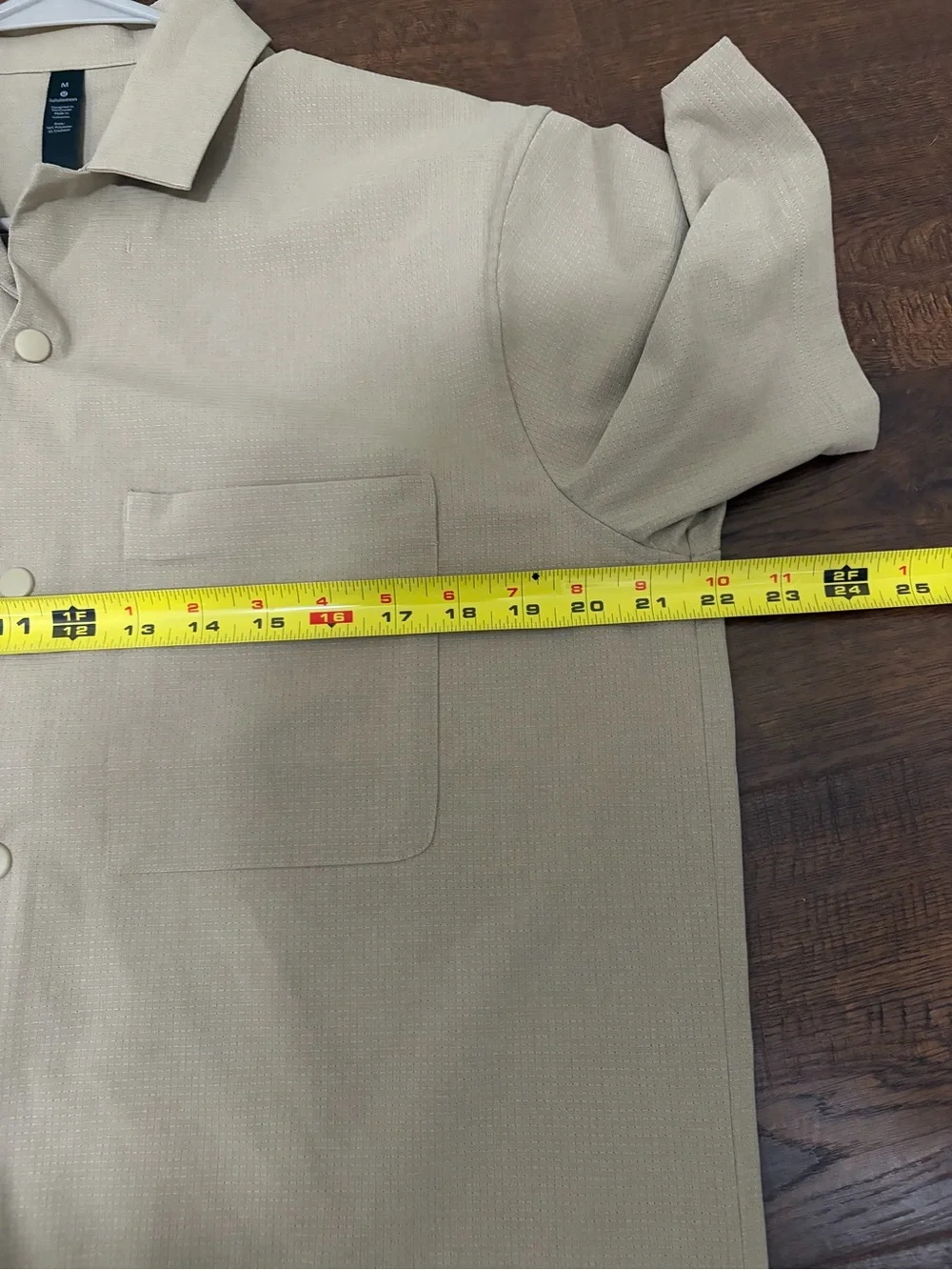 Lululemon Airing Easy Camp-Collar Short-Sleeve Shirt Textured Trench Size M
